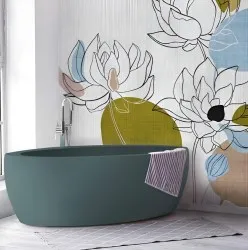 GIN2202LO | Carta da parati fiori di loto